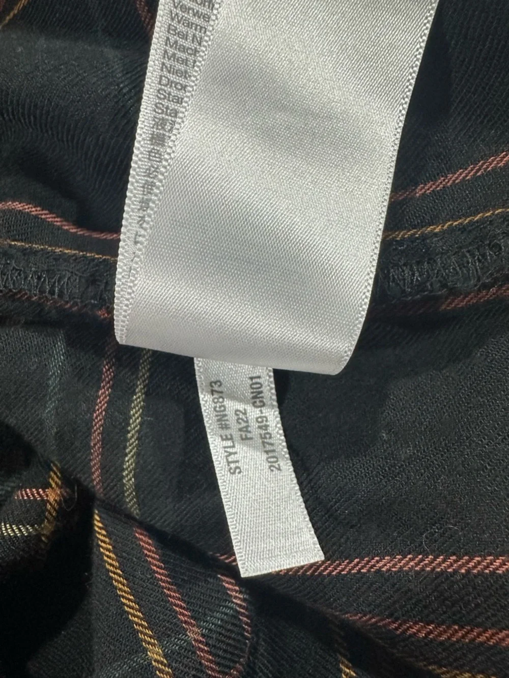 Madewell Skirred Peasant Top in Windowpane Sz XL - Picture 10 of 12